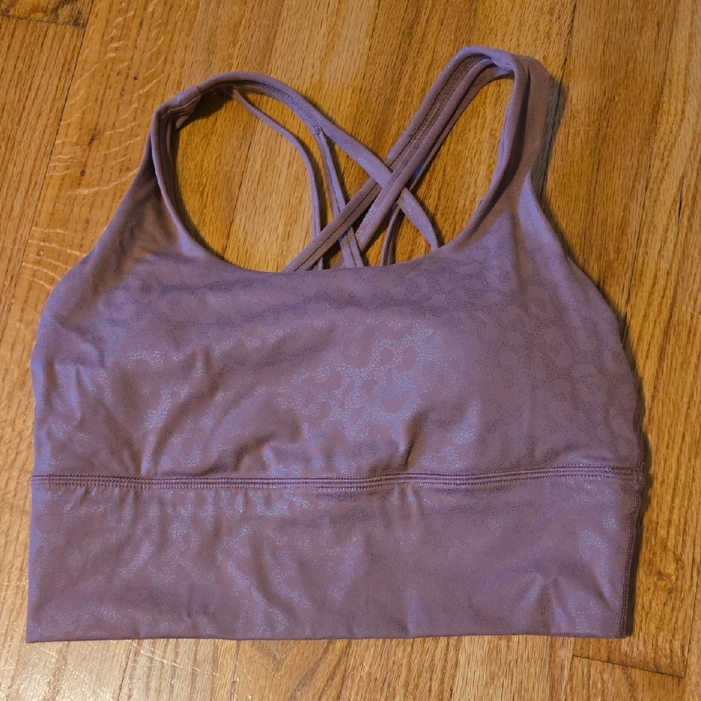 Women's Small Pink Purple Sports Bra With Cheetah Print